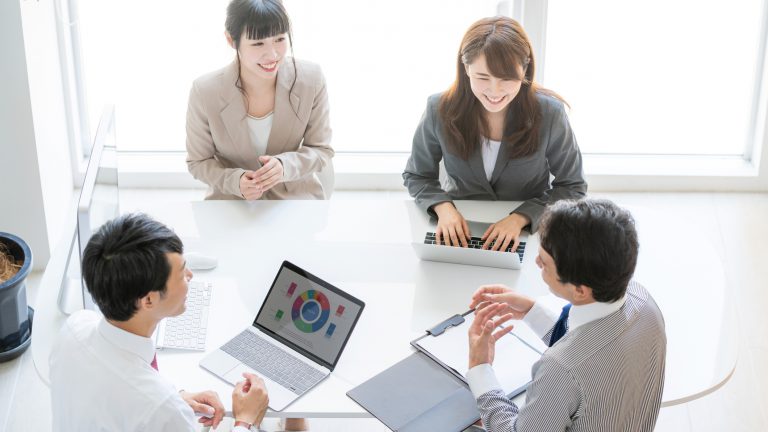 Business meeting. High angle view. Business meeting. High angle view.