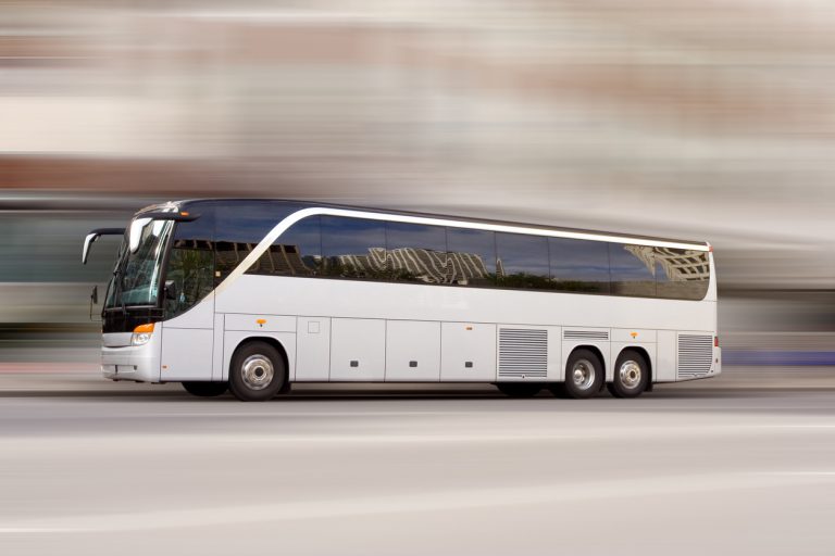 Bus travel Tour bus with added motion blur